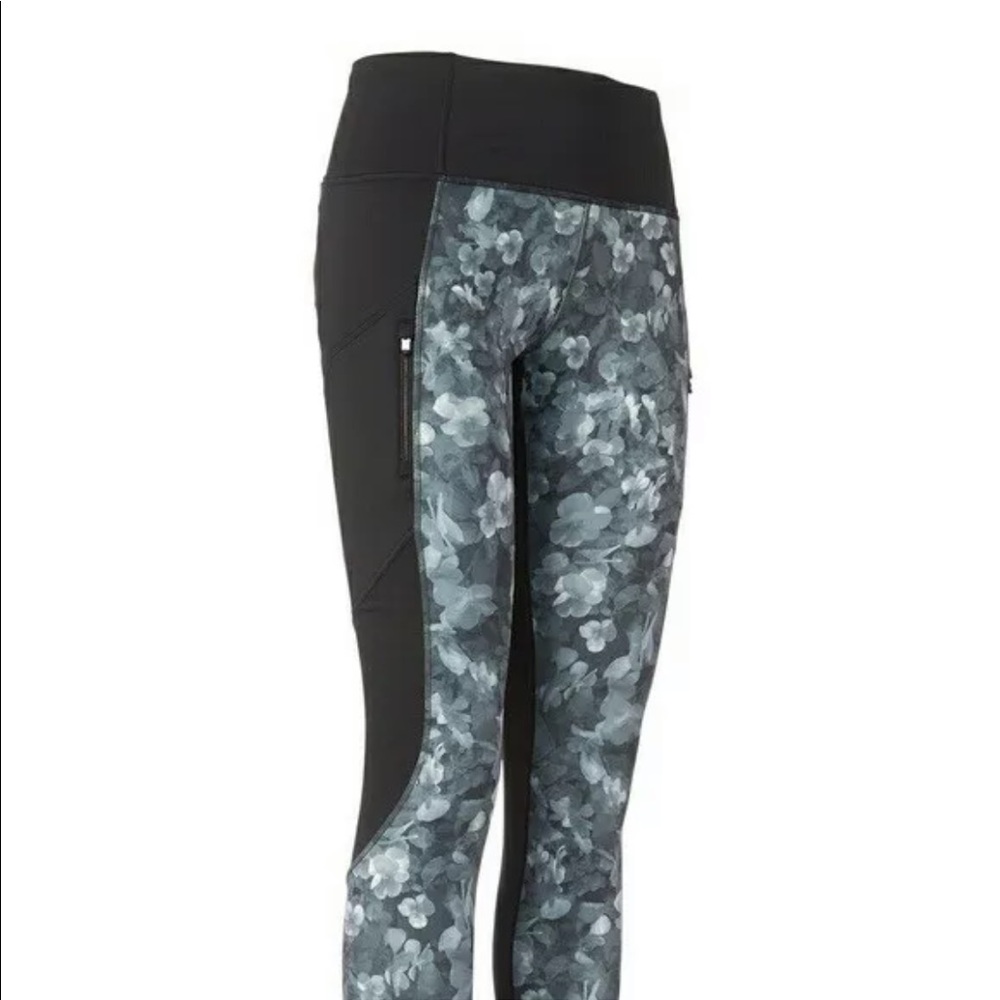Athleta Grey Floral Leggings
